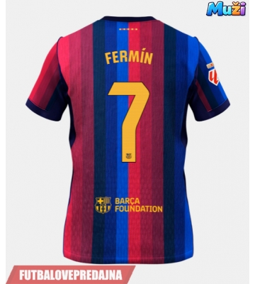 Lacne Muži Futbalové dres Barcelona Fermin Lopez #7 2026-27 Krátky Rukáv - Domáci